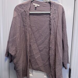 Elegant Mauve Textured Cardigan